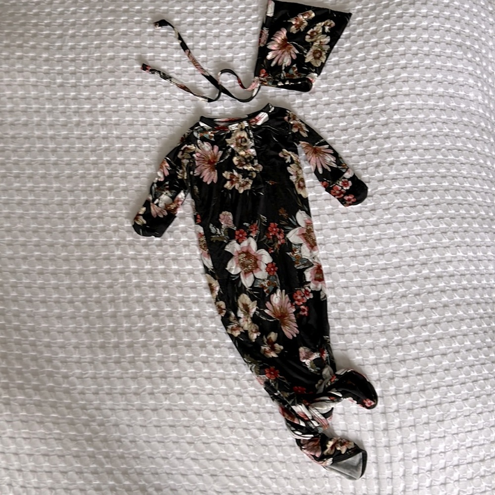 Lou Lou & company knotted gown and bonnet